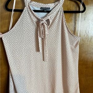 Adrianna Papell Pale Pink Polka Dot Blouse